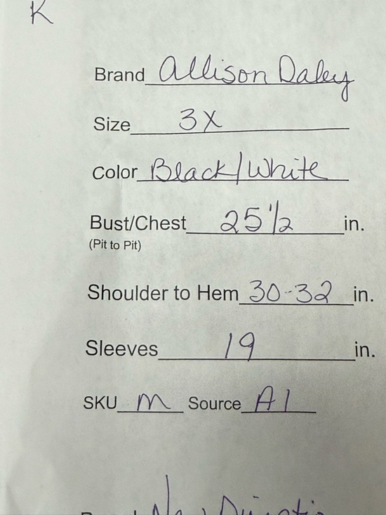 Allison Daley 3X Black White Striped Poncho Blouse Flowy Cape Top Chic - Picture 11 of 11